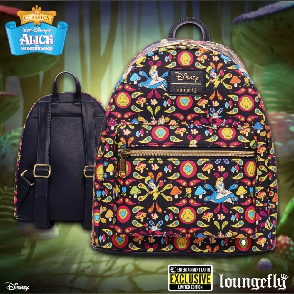 Loungefly Disney Alice in Wonderland Retro Mini Backpack